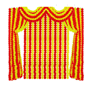 Tigeen 24 Pcs 5 ft Long Strands Faux Artificial Marigold Flowers Garland for Wedding Party Mantle Decoration Faux Garlands Wedding Garland Diwali Decoration for Home Christmas (Yellow,Red)