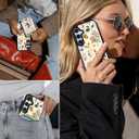 Shorogyt for Galaxy A15 5G Cute Kawaii Leather Phone Case - Compatible with Magsafe Wallet Magnetic Credit Card Holder Fashion Retro Flower Design Phone Cover for Women Girls, Fits 7 Cards