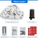 MERRIMAX M Permanent Christmas Outdoor Lights,50ft 36LED Eaves Lights with Remote,8 Modes Waterproof Outdoor Eave Connectable Christmas String Lights for Indoor Party (Warm White)