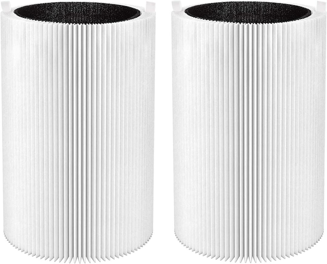 Blue Pure 411 Replacement Filters for Blueair Blue Pure 411, 411+, 411 Auto and Mini Air Purifier, Include 2 Particle and 2 Activated Carbon
