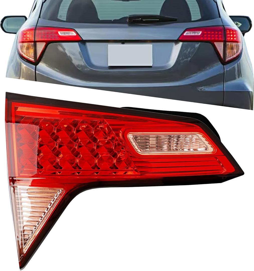 Inner Tail Light for Honda HRV 2016 2017 2018 - Brake Taillight Assembly Rear Lamp Replacement for 34155-T7S-A01 and 34155T7SA01 - Driver Left Inner Side