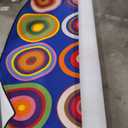 Flagship Carpets Color Rings Colorful Children's Classroom Area Rug for Kids Room Circle Seating Dcor, Play Carpet for Teaching and Playing, Seats 24, 7'6"x12', Indigo Blue