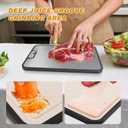 Titanium Cutting Boards for Kitchen, Pure Titanium Metal & Wheat Straw 2 Sided Healthiest Chopping Board, Dishwasher Safe Easy to Clean Large Size 1611