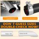 A-KARCK Turn Down Exhaust Tip 2.25" Inlet, Stainless Steel Universal Diesel Exhaust Tailpipe Tips with Clamp for 2.25" Inlet & Outlet, 9" Overall Length, Polished (Black)