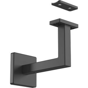 National Hardware N830-524 Reed Handrail Bracket 3-5/16 in Matte Black Surface Mount Stair Railing Hardware for Indoor Stairs Banister with Mounting Hardware and Instructions Included