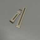 Minyee Leather Band Compatible with Fitbit Versa 4/3/Fitbit Sense 2/1 Bands Women, Dressy Premium Leather Designer Strap with Stainless Steel Metal Chain for Versa 3 4 Sense 2 Smartwatch (Starlight/Champagne Gold)