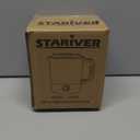 Stariver Portable Travel Kettle, 600ML Small Electric Kettle with Foldable Handle, Food Grade Stainless Steel Collapsible Water Boiler with Dual Modes, Compact Portable Kettle for RV, Camping, Beige