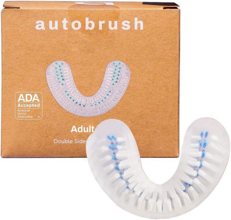 autobrush Double Sided Adult U Shaped Nylon Brush Head Replacements, ADA Accepted, Small Size, Pack of 1