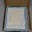 Qunclay 8 x 10 Wooden Beaded Picture Frame Set of 2 Boho Photo Frame with Mat for 5 x 7 Blue Boho Farmhouse Vintage Rustic Wall and Tabletop Display for Decorative Birthday Wedding Friend Gift