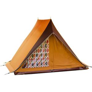Wild Luxury Vintage TC Cotton Camping Tent, 2 Person Flying House Style Canvas Shelter, Waterproof & Breathable Glamping Tent, Small