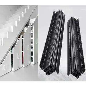 YJINGRUI Undermount Heavy Duty Drawer Slides, 32 Inch Bottom Mounted Full Extension Hidden Drawer Slides, 260lb Ball Bearing Metal Rails Track for Stairs, Wine Cabinets, Closets and Wardrobe
