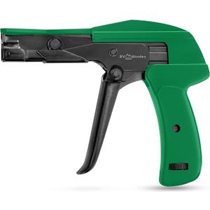 42711 Zip Tie Gun/Cable Tie Install Tool, Adjustable Tension with Built-In Cutter, for Nylon Ties up to 1/4- Green