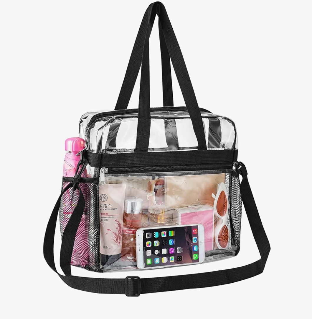 Oraben Clear Bag for Stadium Events 12x6x12 Clear Tote Bag for Women Transparent Lunch Bag for Work Sports Concert