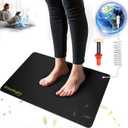 Grounding Mat for Sleep, Energy, Pain Relief, Inflammation, Balance, Wellness. Earth Connected Therapy. Indoor Grounding at Home, Office, Work, 16x23.5 Inch
