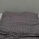 Bedsure Cooling Cotton Waffle Queen Size Blanket - Lightweight Breathable Summer Blanket of Rayon Derived from Bamboo for Hot Sleepers, Luxury Throws for Bed, Couch and Sofa, Dark Grey, 90x90 Inches