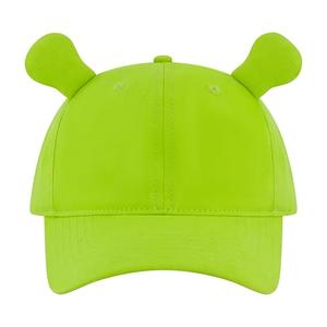 Shrek Baseball Cap, Adult Cotton Dad Hat with Curved Brim and 3D Ears, Green, One Size