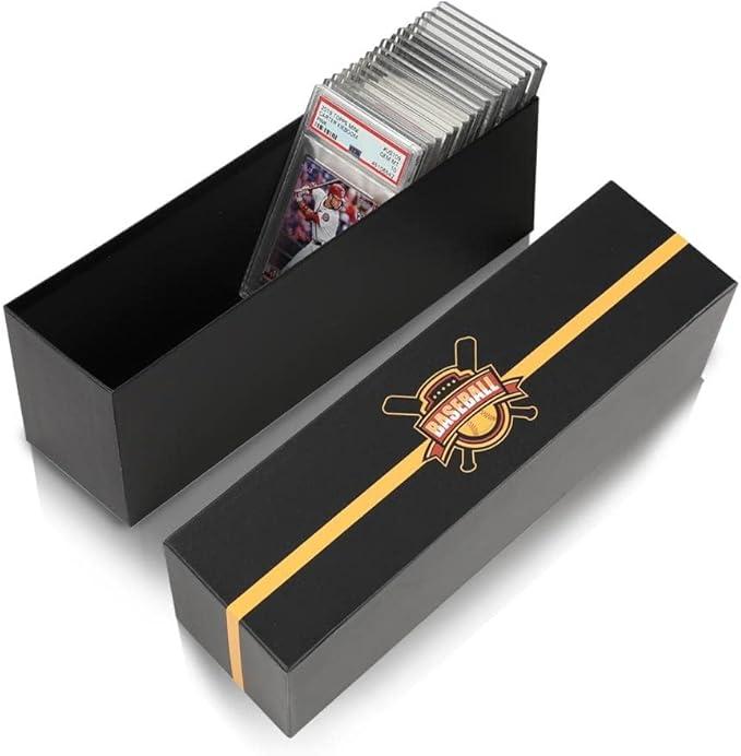 Graded Card Storage Holder Container Storage Boxes Holds 50-55 Graded Cards Black