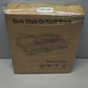 Small Expandable Over The Sink Dish Drainer Drying Rack In Stainless Steel Metal For Kitchen, Counter Space Saving Compact Above Plate Dryer Strainer, Adjustable Hanging Inside Sink Wire Drain Holder (Silver)