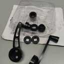 Window Crank Handle Window Winder Crank Riser Handle Replacement Billet Aluminum, Axis Size: 0.4" Round or 0.4" Square or 0.4" Round with 16 Splines (Black)