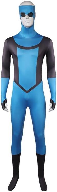 Boomtrader Invincible Cosplay Costume Invincible Costume Adult Men Halloween Party Cosplay Mark Grayson Outfits (Large, Blue)