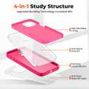 SUPFINE Designed for iPhone 15 Case,Premium Liquid Silicone with [Soft Anti-Scratch Microfiber Lining][Upgraded Camera Protection] Slim Shockproof Protective Phone Case for Men Women Girls,Hot Pink