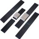 WILLOWDALE 8Pcs 12" Wood Name Badge Holder Organizer, Black Counter Card Holder Stand for Name Tag ID Badge Plastic Card Holders, Detachable Business Card Holder Display Tray for Desk Office Reception