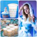 Havawish 100 Pcs Blue Winter Snowflake Plastic Cups 16 oz Disposable Clear Cups Coquette Bow Snowflake Theme Decorations for Birthday Baby Bridal Shower Wedding Xmas Winter Holiday Party Supplies