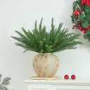 12 Pcs Faux Cypress Stems Christmas Artificial Pine Branches Greenery Stems Fake Cedar Christmas Vase Fillers Home Decorations 18 Inch