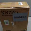 KNZZO Air Mattress Queen with Built-in Pump, Blow Up Mattress with Soft Flocked Top, Leakproof Inflatable Mattress, Foldable Waterproof Air Bed for Home, Guests, Camping, with Storage Bag (Deep Blue)