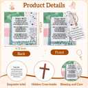 Soulchen 9 Sets Mini Prayer Quilt with Cross Inside, Christian Religious Gifts for Women, Vintage Pocket Scripture Quilt Squares Sympathy Gifts for Clergy Pastor Cancer Patient
