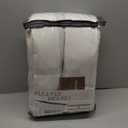 Extra Wide 70 Inch Pinch Pleated Floor to Ceiling Curtains 120 Inches Long for Dining Room, Beige White Blackout Memory Trained Double Layer Linen Insulated Soundproof Drapes Rustic Curtain 2 Panels