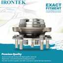 IRONTEK 513294 Front Wheel Hub and Bearing Assembly Compatible for Nissan 2007-2012 Altima; 5 Lugs W/ABS 1PCS Wheel Bearing and Hub