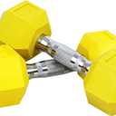 Colored Rubber Coated Hex Dumbbell Weight Set,Multiple Packages 15LB Pair