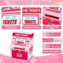 2 x Valentine Boxes for Kids Valentines Day Cards for Kids Love Tickets Machine Boxes with 27 Valentine Cards for Girls Boys Valentines Gifts for School Class Classroom Exchange Gifts Party Favors