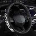 Tri-Color Sport Mountain 4x4 Offroad Car Steering Wheel Cover Compatible with Toyota Tacoma TRD 4Runner Tundra Highlander Accessories (Gray)