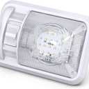 2 Pack 12V RV Ceiling Dome Light RV Interior Lighting for Trailer Camper with Switch, Single Dome 300LM (Natural White 4000-4500K, 2-Pack)