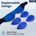 NEWGO Wisdom Teeth Ice Pack Head Wrap for Face Oral Surgery, FSA Eligible, Jaw Ice Pack for Face with 4 Hot Cold Gel Pack for TMJ, Tooth Extraction, Tonsillectomy Recovery (Black)