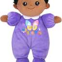 OUOZZZ 10" Black Baby Doll for 1 Year Old Girl Gifts - First African American Baby Dolls Toys for Girl Birthday Christmas Plush Gift for Toddler (C-mini Butterfly)