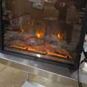 VEVOR Electric Fireplace Insert, 18 inch Recessed and Wall Mounted with Adjustable 3 Flame Brightness Levels & 24h Timer & Remote Control, Indoor Heater w/Overheat Protection, 5000BTU Black