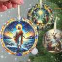 Nativity Jesus Ornament, 3.5 Inch Ceramic - Christmas Tree Ornament, Religious Gift for Family & Friends, Perfect for Nativity Party