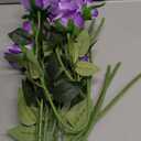 Luyue 10PCS Artificial Roses Flower with Stems Slik Fake Flowers Bouquet Realistic Long Stem Faux Rose for Valentines Day Wedding Home Decor (Light Purple)