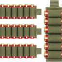 4 Packs 6 Rounds Shotgun Side Saddle Carrier 12/20 Gauge Shotgun Shell Holder Molle Buttstock Shotgun Card with Adhesive Back Sticker