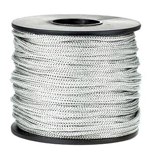 BEL AVENIR Nylon Satin Cord, 2mm 50 Yards Braided Lift Shade Cord for Necklace Bracelet String Cord, Blind Shade, Trim and Shoelaces (Silver)