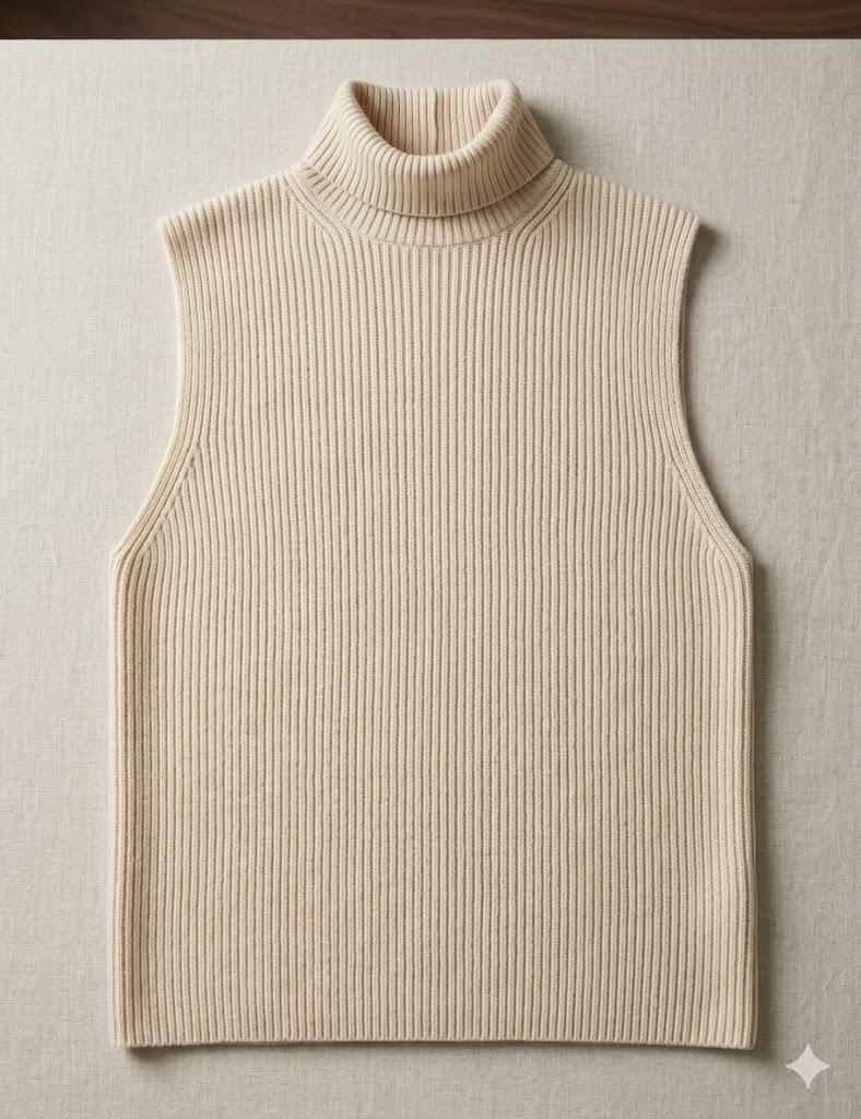 Women's M Fashion Sleeveless Mock Neck Sweater Tank Cream
Size XS