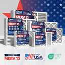 BNX TruFilter 16x20x4 (15.5 x 19.5 x 3.63 Slim Fit) MERV 13 Air Filter (2-Pack) - MADE IN USA - Air Conditioner HVAC AC Furnace Filters Health, Allergies, Mold, Bacteria, Smoke, MPR 1900 FPR 10
