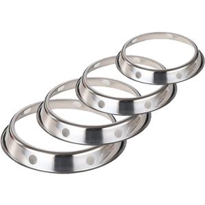 Universal Wok Ring Stand - Sturdy Stainless Steel Support for Woks, Fits Most Home Kitchens & Restaurants,4 Sizes 4-Pack