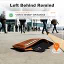 [Apple MFi Certified] Wallet Tracker Card with Apple Find My (iOS Only) Rechargeable Air Tracker Tags Bluetooth Wallet Finder IP68 Waterproof GPS Tracker Item Finder for Keys, Bags, Passport Black