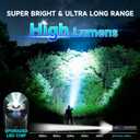 4Pack Rechargeable Flashlights High Lumens 10000LM, Super Bright Flashlight with LCD Digital Display, 5 Modes Adjustable Flash Light, LED Flashlight Powerful, Tactical Flashlights for Home