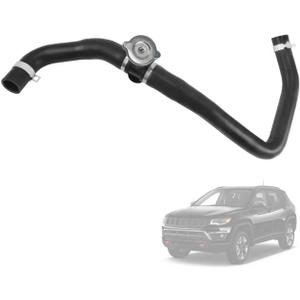 5058172AH Upper Radiator Coolant Hose with Cap Compatible with Jeep Patriot Compass 2007-2017 Dodge Caliber 2007-2012 1.8L 2.0L 2.4L L4 Replaces 5058172AE 5058172AI 5058172AF 5058172AG