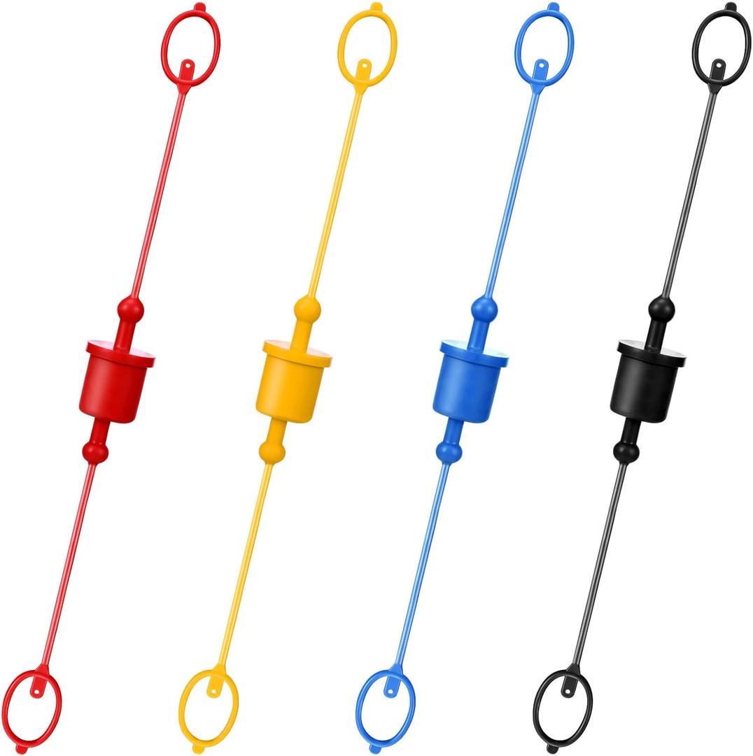 4 Sets 1/2 Hydraulic Hose Caps Quick Coupler Cover Male Dust Cap and Female Plug Cover Colored Hydraulic a Style Quick Disconnects Port Plug Fittings